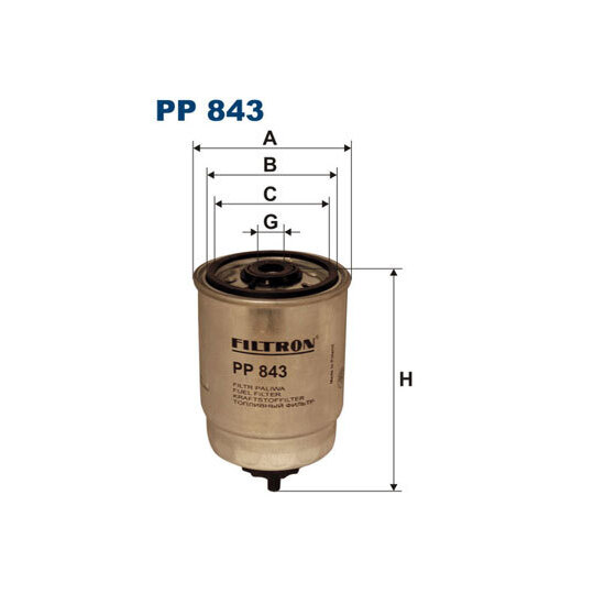 PP 843 - Bränslefilter 