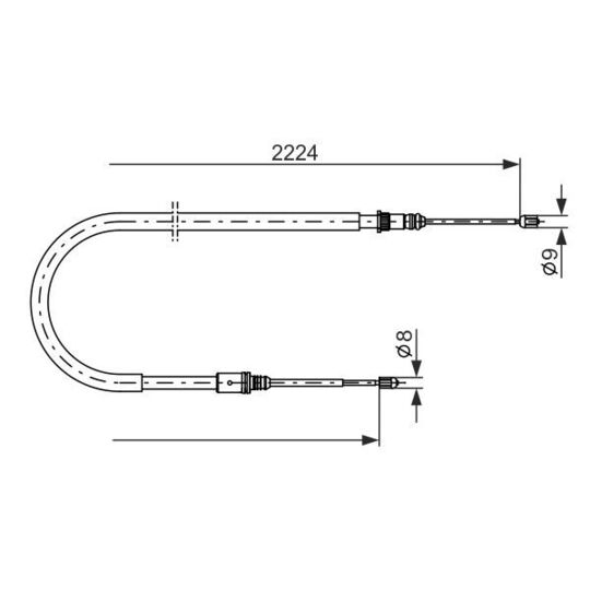 1 987 482 303 - Cable, parking brake 