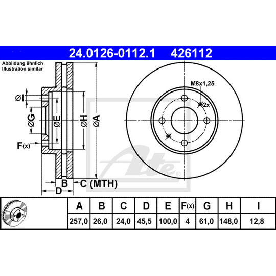 24.0126-0112.1 - Bromsskiva 