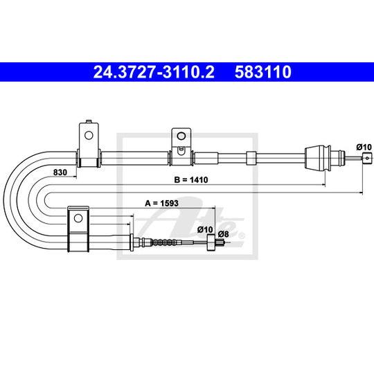 24.3727-3110.2 - Cable, parking brake 