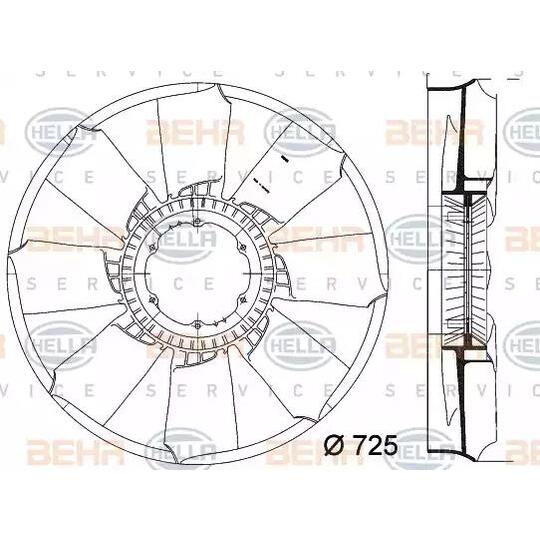 8MV 376 758-251 - Fan Wheel, engine cooling 