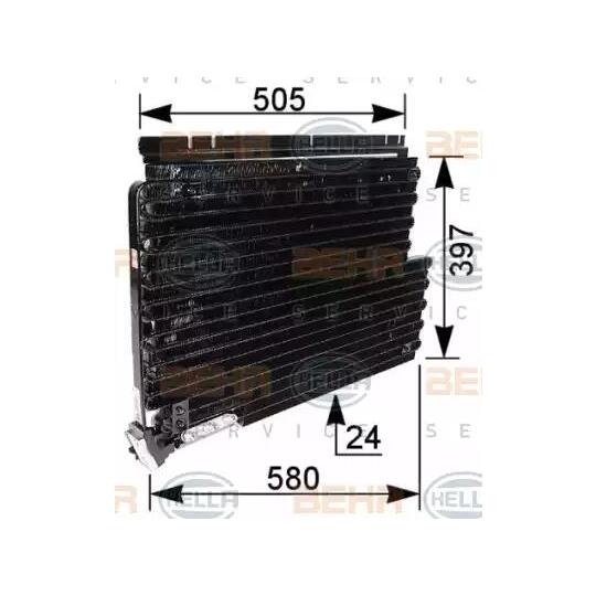 8FC 351 036-291 - Condenser, air conditioning 