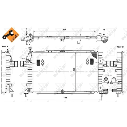 58340 - Radiator, engine cooling 