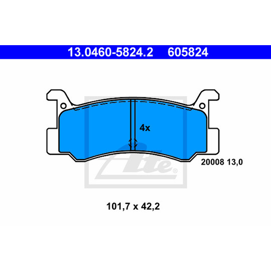 13.0460-5824.2 - Brake Pad Set, disc brake 