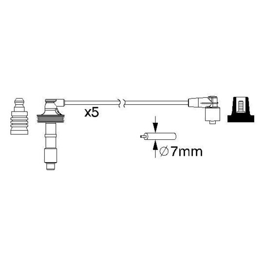 0 986 357 166 - Ignition Cable Kit 