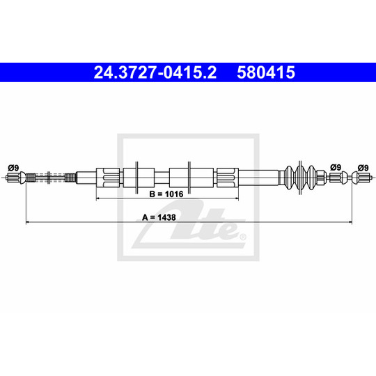 24.3727-0415.2 - Cable, parking brake 