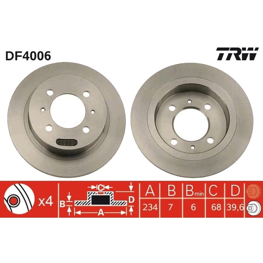 DF4006 - Brake Disc 