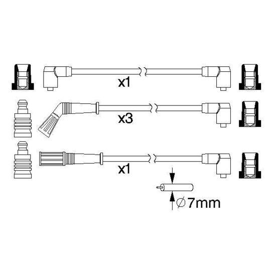 0 986 357 183 - Ignition Cable Kit 