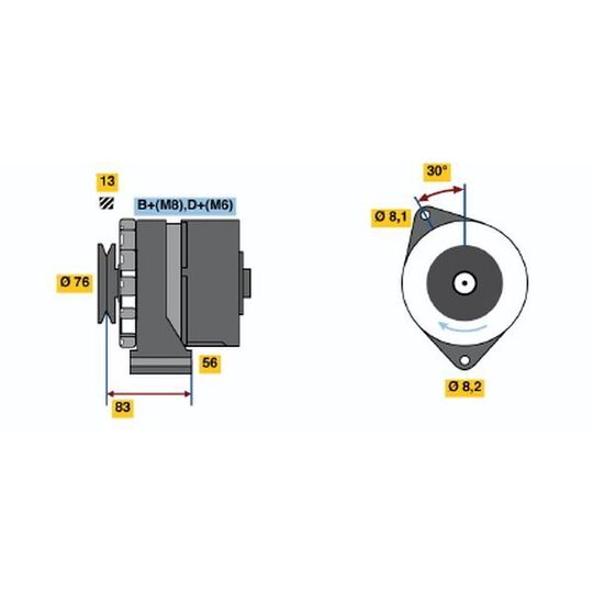 0 986 038 641 - Alternator 