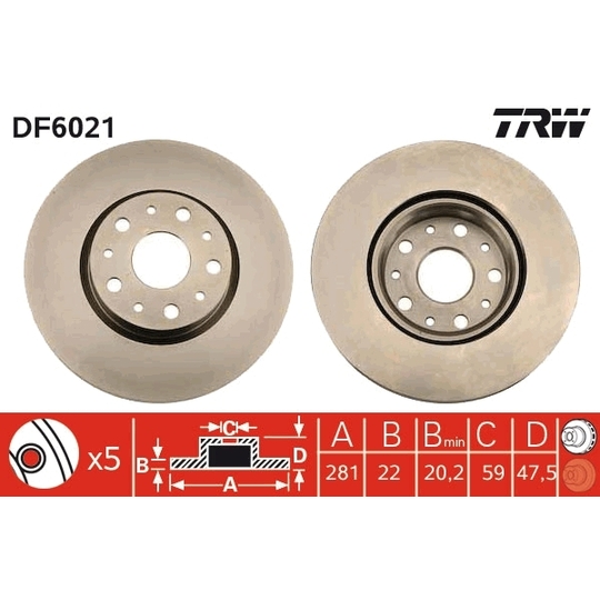 DF6021 - Brake Disc 