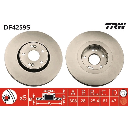 DF4259S - Brake Disc 