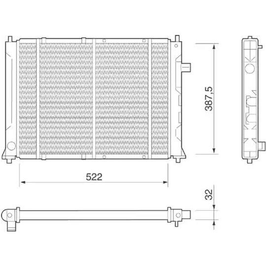 350213802000 - Radiaator, mootorijahutus 