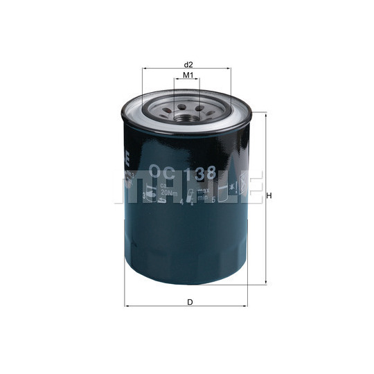OC 138 - Oil filter 