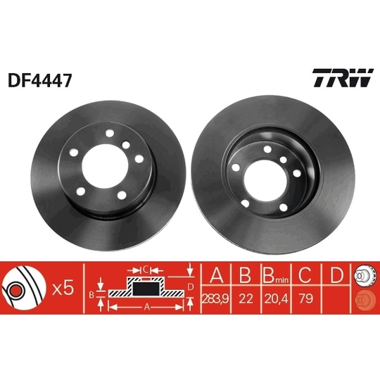 DF4447 - Brake Disc 