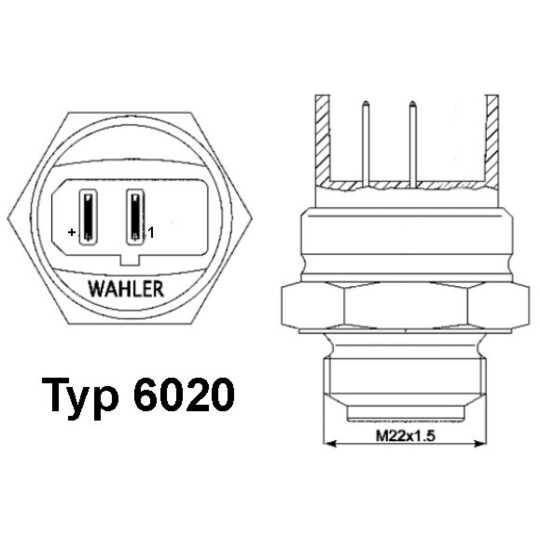 6020.92D - Temperature Switch, radiator fan 