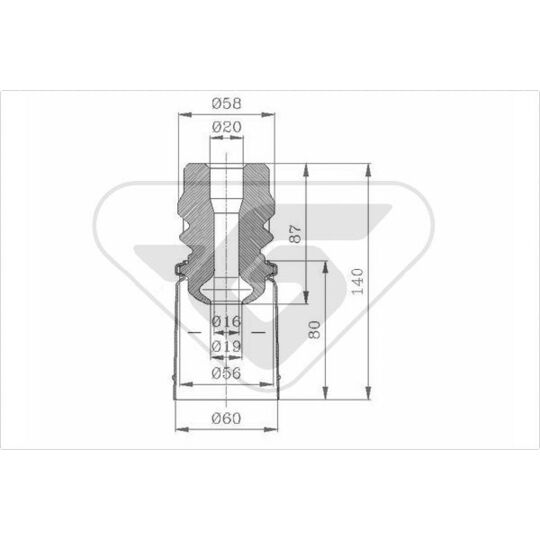 KP097 - Dust Cover Kit, shock absorber 