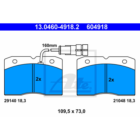 13.0460-4918.2 - Brake Pad Set, disc brake 