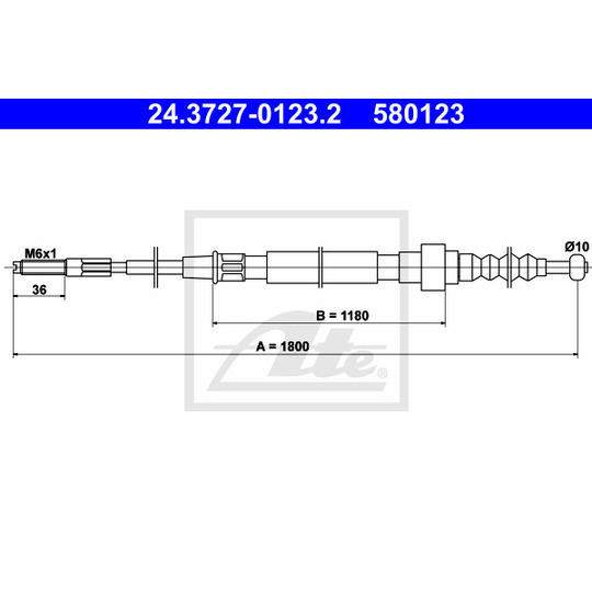 24.3727-0123.2 - Cable, parking brake 