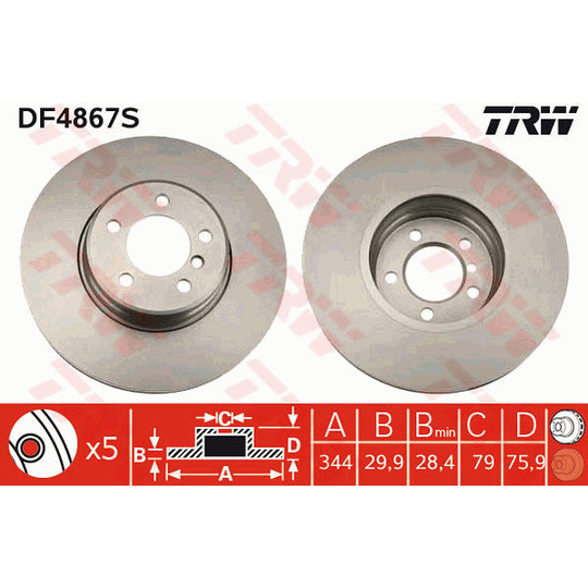 DF4867S - Brake Disc 