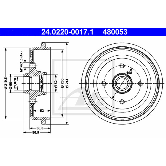 24.0220-0017.1 - Brake Drum 