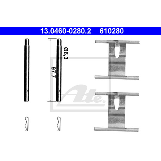 13.0460-0280.2 - Accessory Kit, disc brake pad 