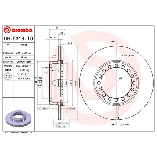 09.5319.10 - Brake Disc 