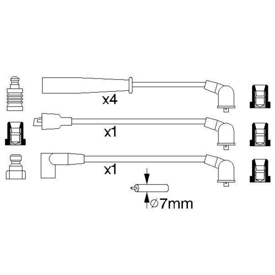 0 986 356 735 - Ignition Cable Kit 
