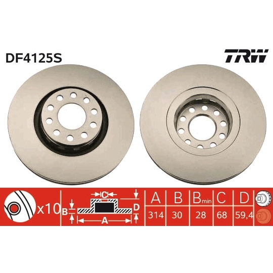 DF4125S - Brake Disc 