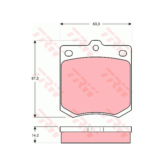 GDB122 - Brake Pad Set, disc brake 