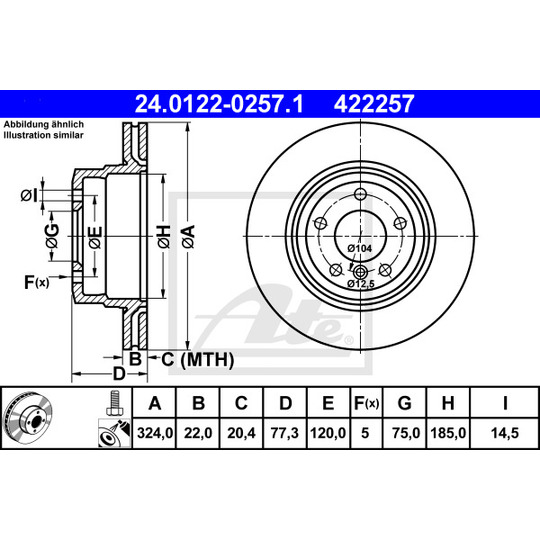 24.0122-0257.1 - Brake Disc 