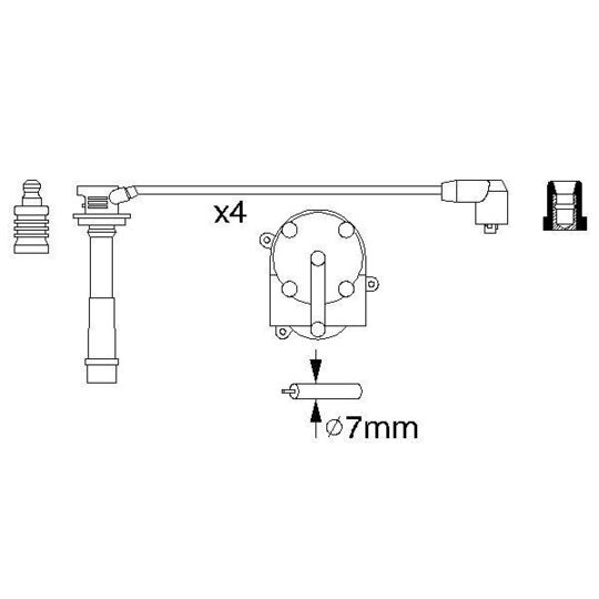 0 986 356 931 - Ignition Cable Kit 