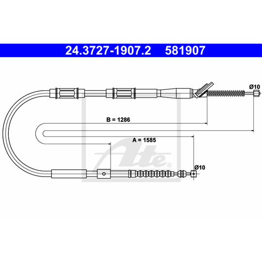 24.3727-1907.2 - Cable, parking brake 