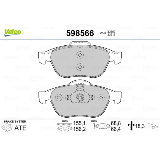 598566 - Brake Pad Set, disc brake 