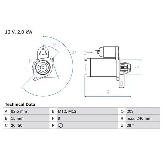 0 986 021 610 - Startmotor 