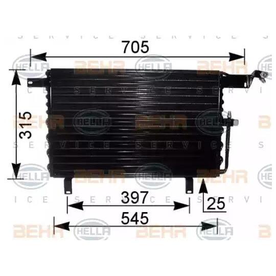 8FC 351 035-571 - Condenser, air conditioning 