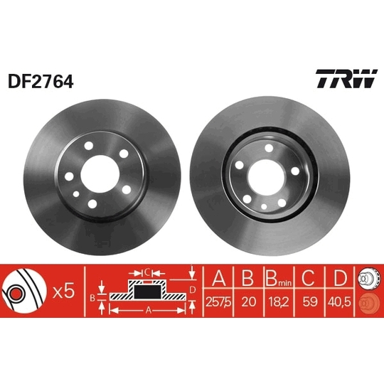 DF2764 - Brake Disc 
