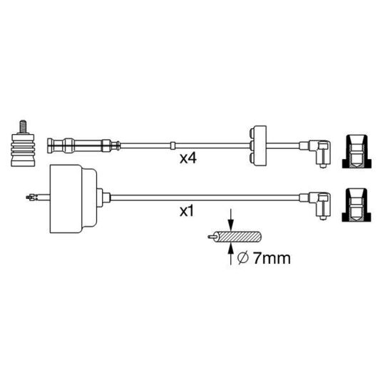 0 356 912 810 - Ignition Cable Kit 