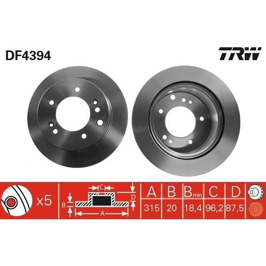 DF4394 - Brake Disc 