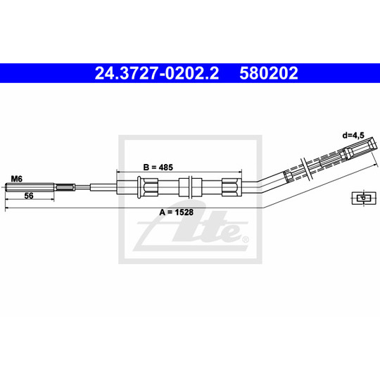 24.3727-0202.2 - Cable, parking brake 