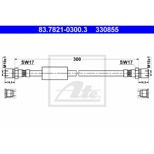 83.7821-0300.3 - Brake Hose 