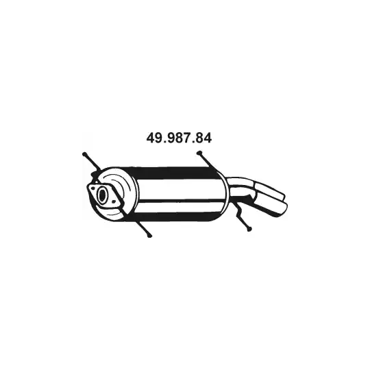 49.987.84 - Bakre ljuddämpare 