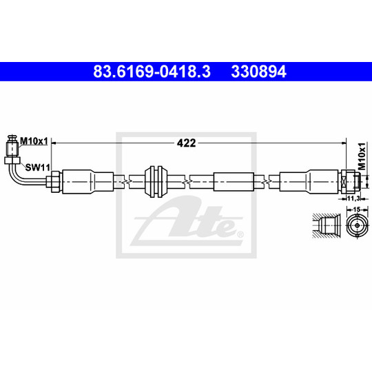 83.6169-0418.3 - Brake Hose 