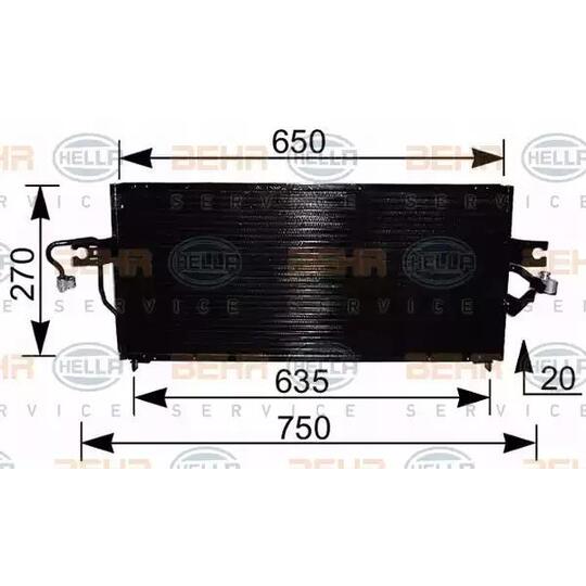 8FC 351 036-491 - Condenser, air conditioning 