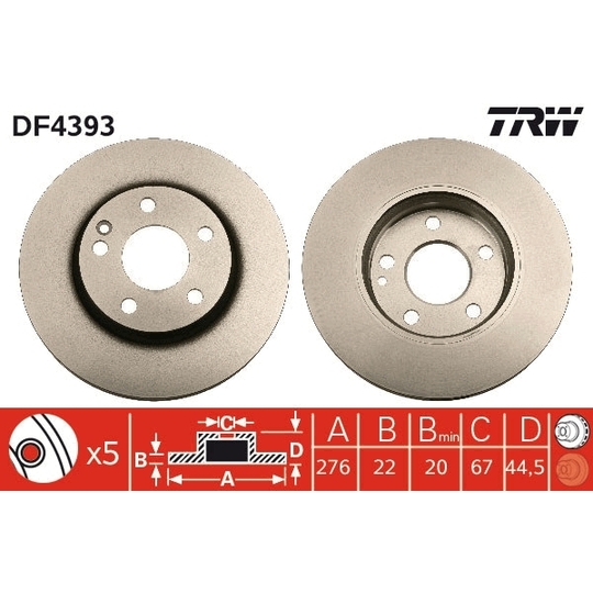 DF4393 - Brake Disc 