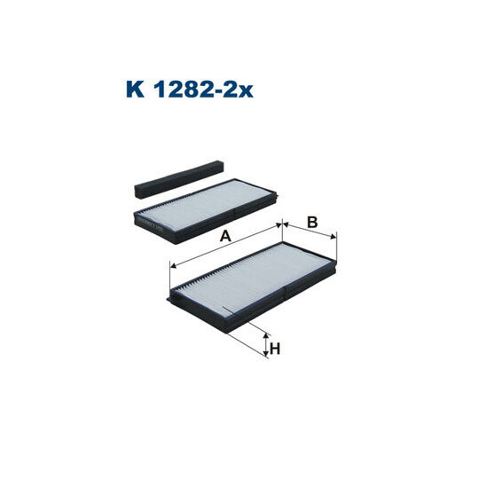 K 1282-2X - Filter, kupéventilation 