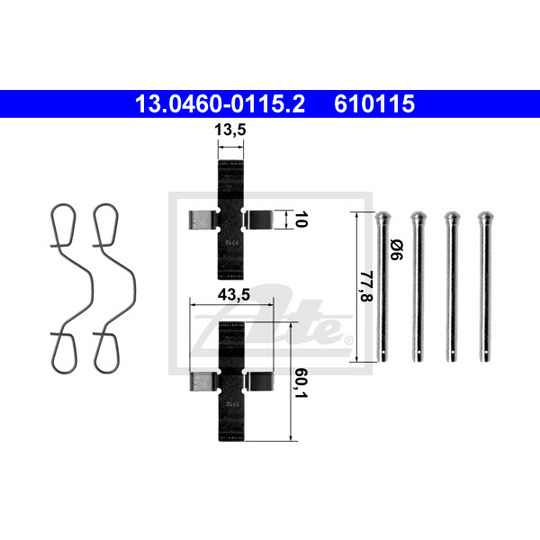 13.0460-0115.2 - Accessory Kit, disc brake pad 