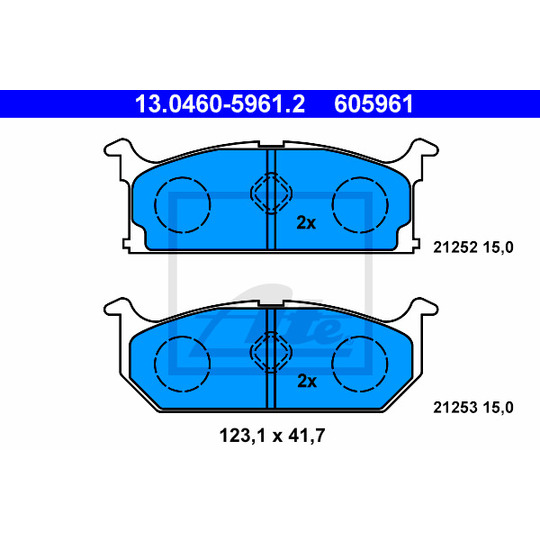 13.0460-5961.2 - Brake Pad Set, disc brake 