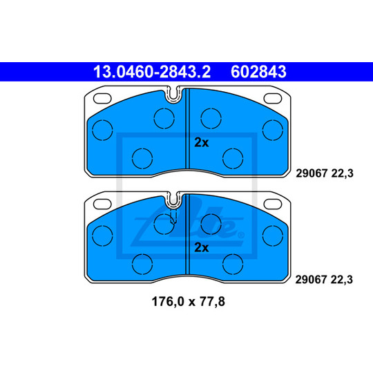 13.0460-2843.2 - Brake Pad Set, disc brake 