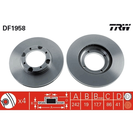 DF1958 - Brake Disc 