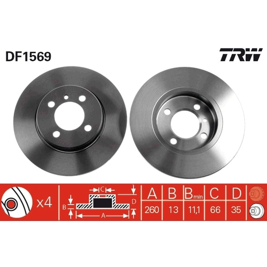 DF1569 - Brake Disc 
